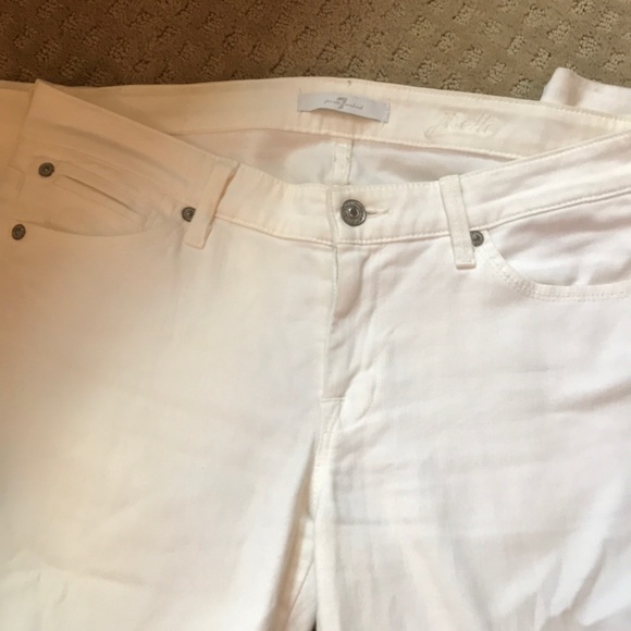 White bootcut 7 FAM jeans - Picture 3 of 3